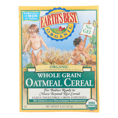 Earth's Best Organic Whole Grain Oatmeal Infant Cereal - Case Of 12 - 8 Oz. | OnlyNaturals.us