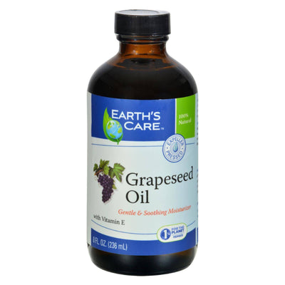 Earth's Care 100% Pure Grapeseed Oil - 8 Fl Oz | OnlyNaturals.us