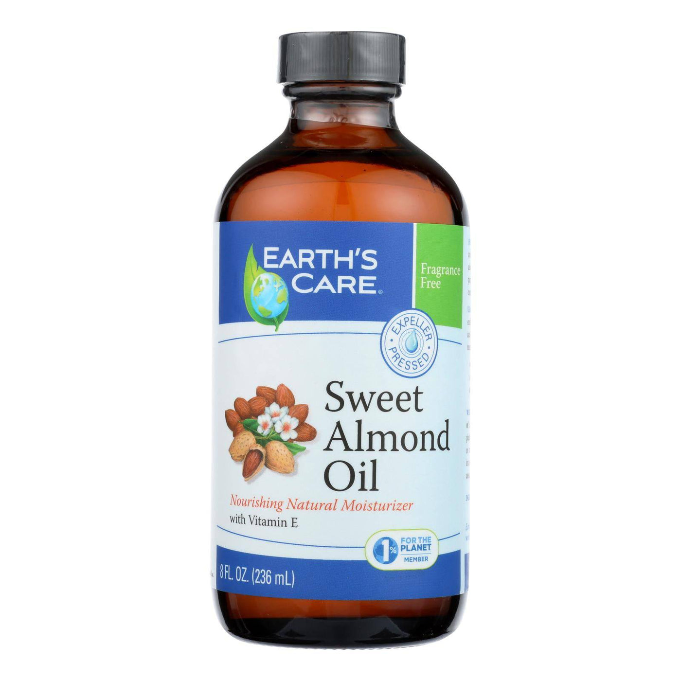 Earth's Care 100% Pure Sweet Almond Oil - 8 Fl Oz | OnlyNaturals.us