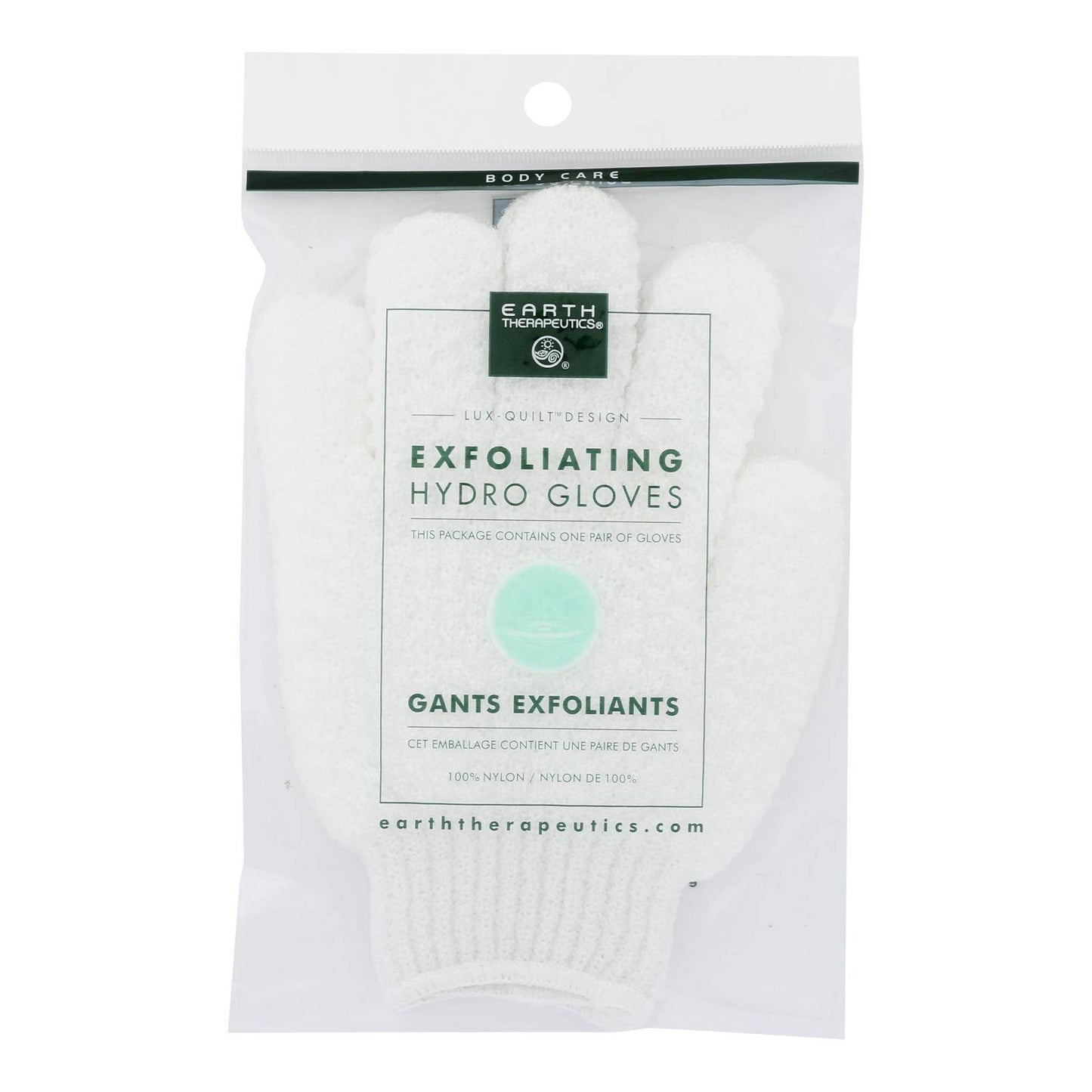 Earth Therapeutics Hydro Gloves - Exfoliating - White - 1 Pair | OnlyNaturals.us