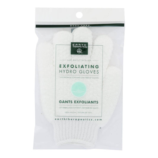Earth Therapeutics Hydro Gloves - Exfoliating - White - 1 Pair | OnlyNaturals.us