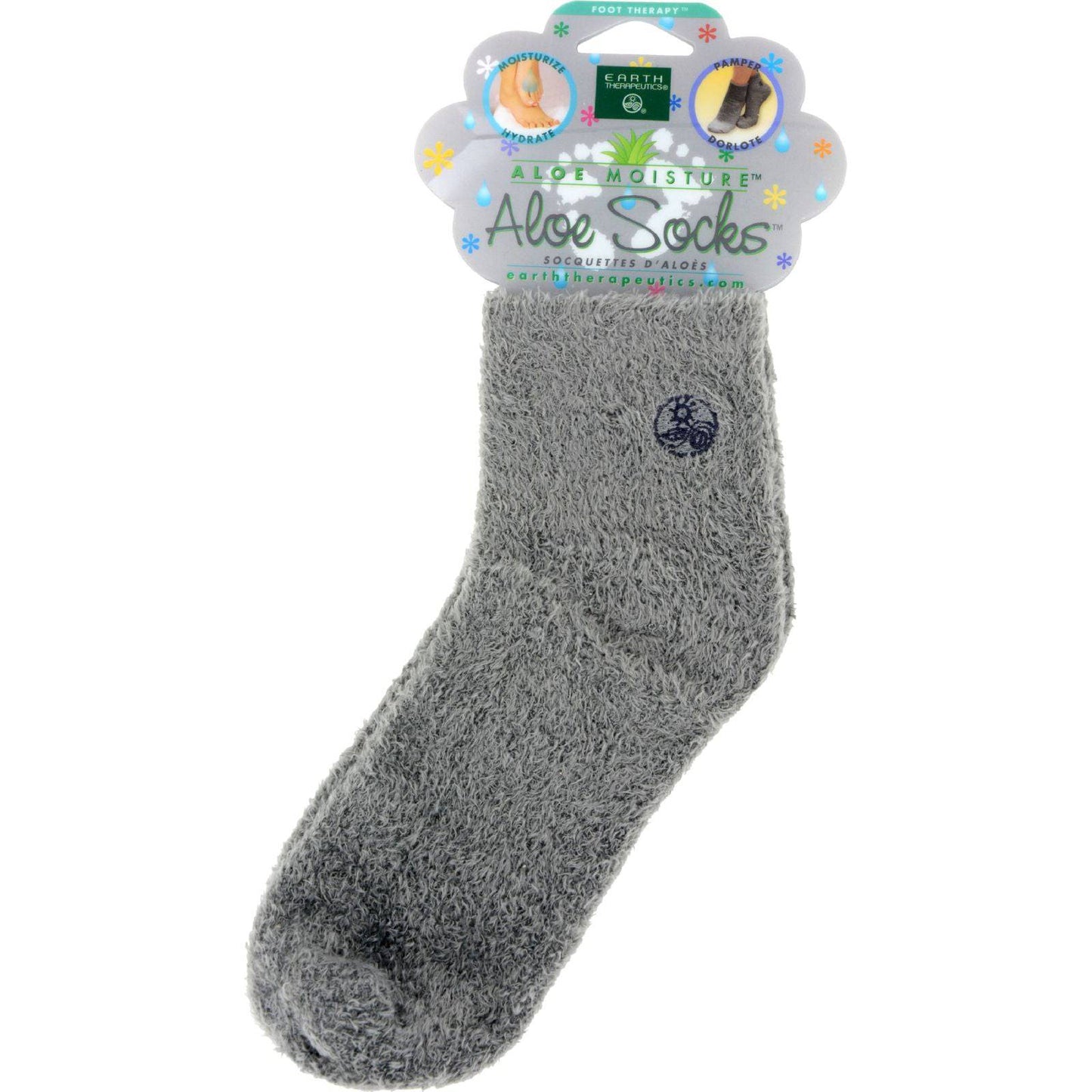 Earth Therapeutics Socks Infused Socks - Grey - Pair | OnlyNaturals.us