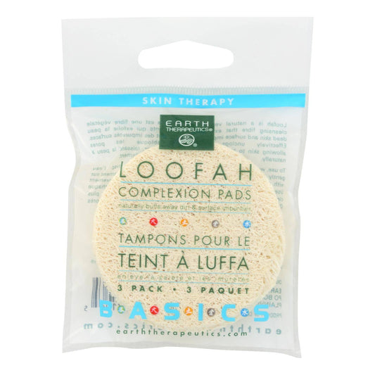 Buy Earth Therapeutics Loofah Complexion Pads - 3 Pads - Case Of 12  at OnlyNaturals.us