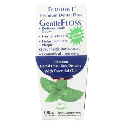 Buy Eco-dent Gentlefloss Premium Dental Floss Mint - 100 Yards - Case Of 6  at OnlyNaturals.us