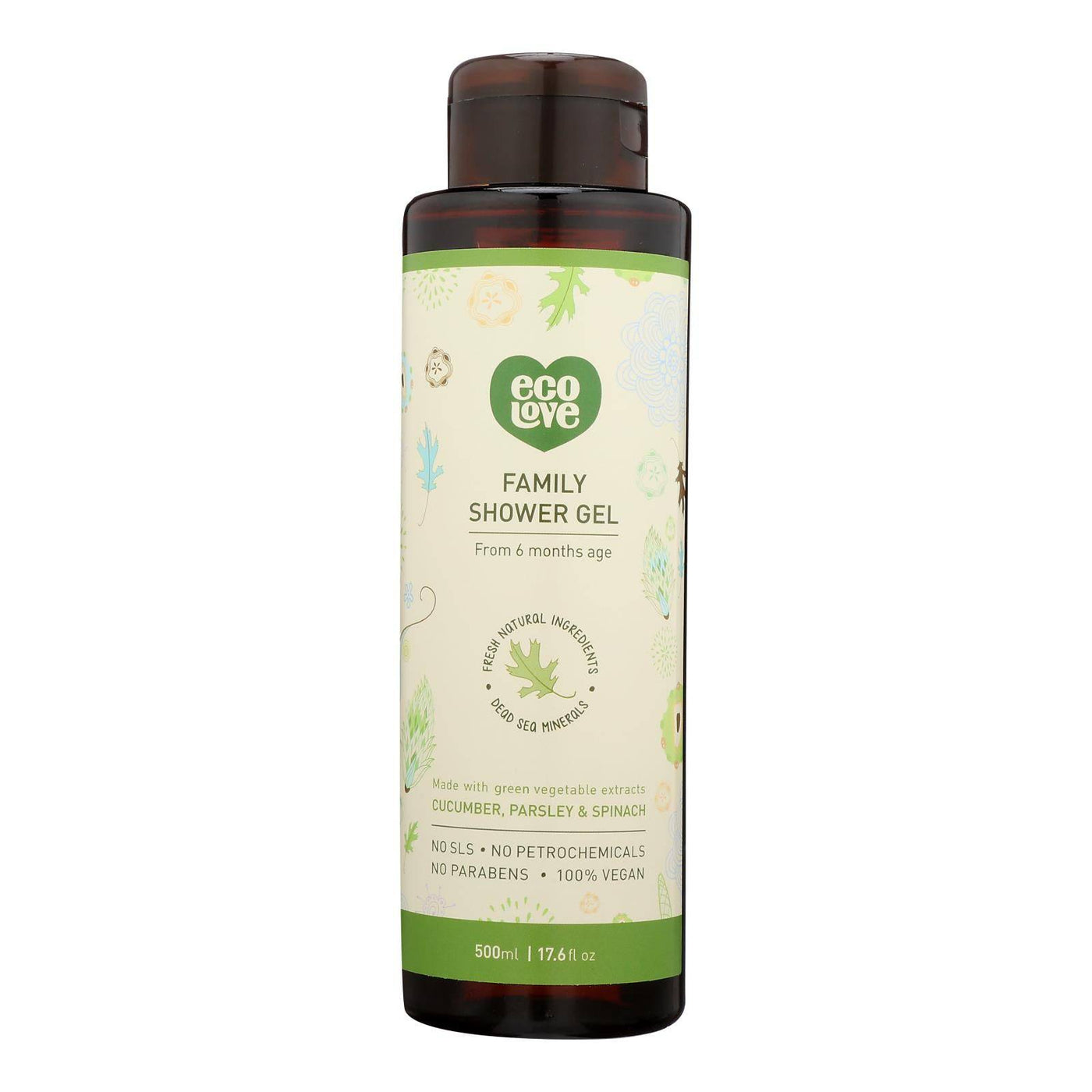 Buy Ecolove Body Wash Green Vegetables Family Shower Gel For Ages 6 Months And Up - Case Of 500 - 17.6 Fl Oz.  at OnlyNaturals.us