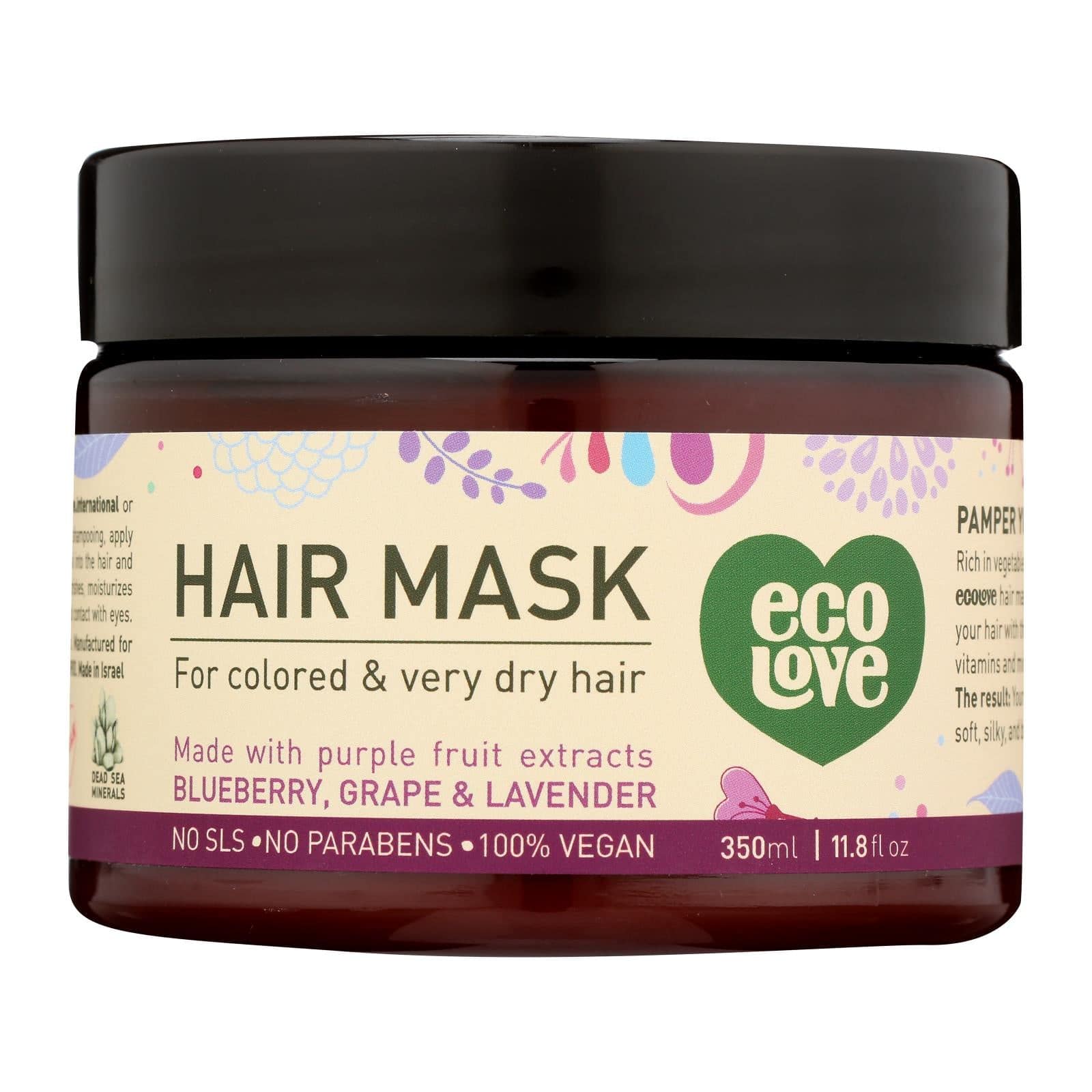 Buy Ecolove Hair Mask - Purple Fruit Hair Mask For Colored And Very Dry Hair  - Case Of 1 - 11.8 Oz.  at OnlyNaturals.us