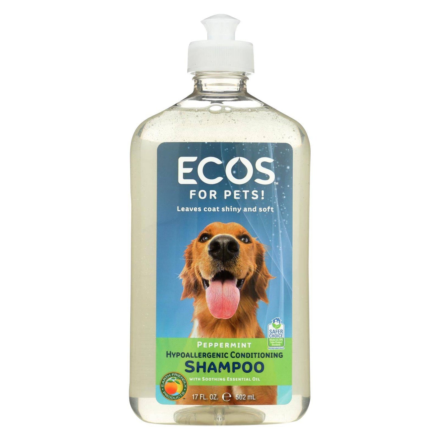 Ecos - Hypoallergenic Conditioning Pet Shampoo - Peppermint - 17 Fl Oz. | OnlyNaturals.us