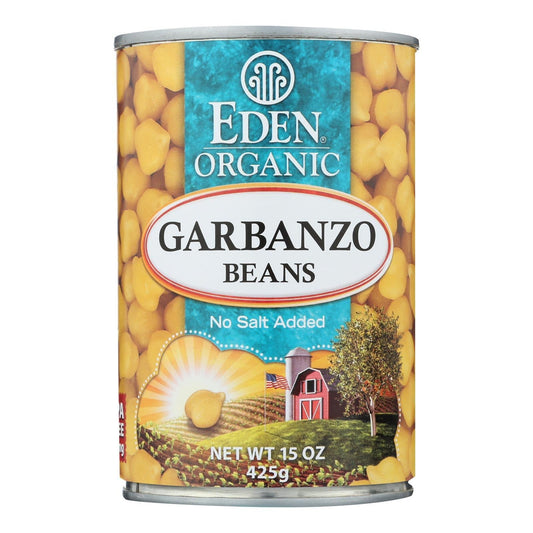 Buy Eden Foods Organic Garbanzo Beans - Case Of 12 - 15 Oz.  at OnlyNaturals.us