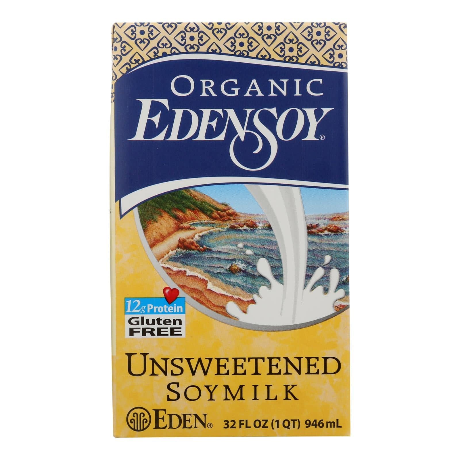 Eden Foods Organic Unsweetened Soymilk - Case Of 12 - 32 Fl Oz. | OnlyNaturals.us