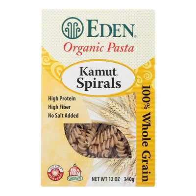 Eden Foods Organic Whole Kamut Spirals - Case Of 6 - 12 Oz. | OnlyNaturals.us