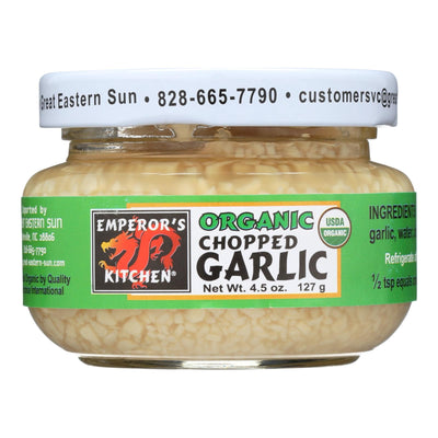 Emperors Kitchen Garlic - Organic - Chopped - 4.5 Oz - Case Of 12 | OnlyNaturals.us