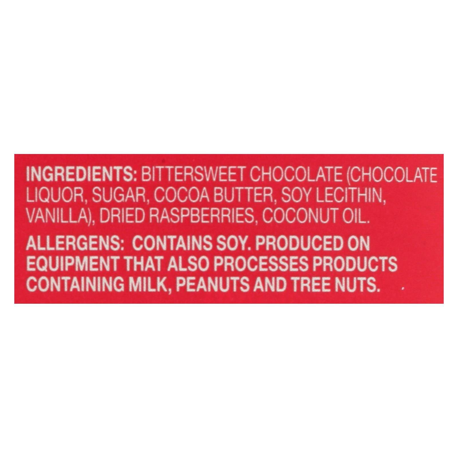 Buy Endangered Species Natural Chocolate Bars - Dark Chocolate - 72 Percent Cocoa - Raspberries - 3 Oz Bars - Case Of 12  at OnlyNaturals.us