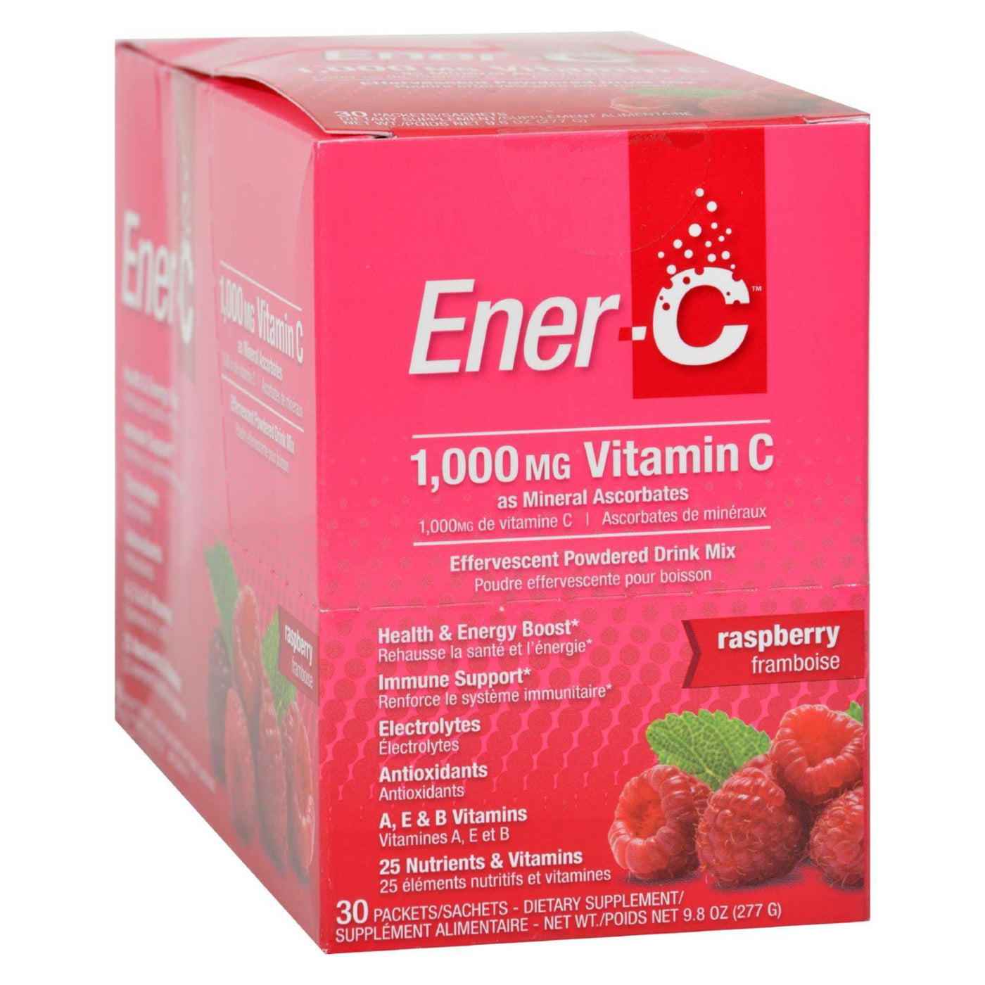 Ener-c Vitamin Drink Mix - Raspberry - 1000 Mg - 30 Packets | OnlyNaturals.us