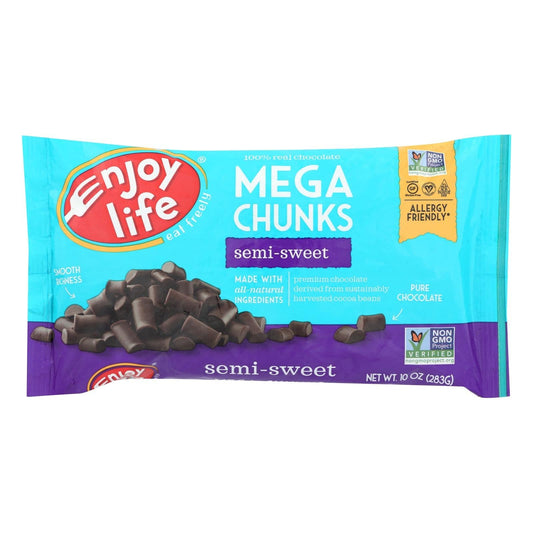 Enjoy Life - Baking Chocolate - Mega Chunks - Semi-sweet - 10 Oz - Case Of 12 | OnlyNaturals.us