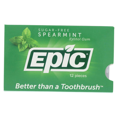 Buy Epic Dental - Xylitol Gum - Spearmint - Case Of 12 - 12 Pack  at OnlyNaturals.us