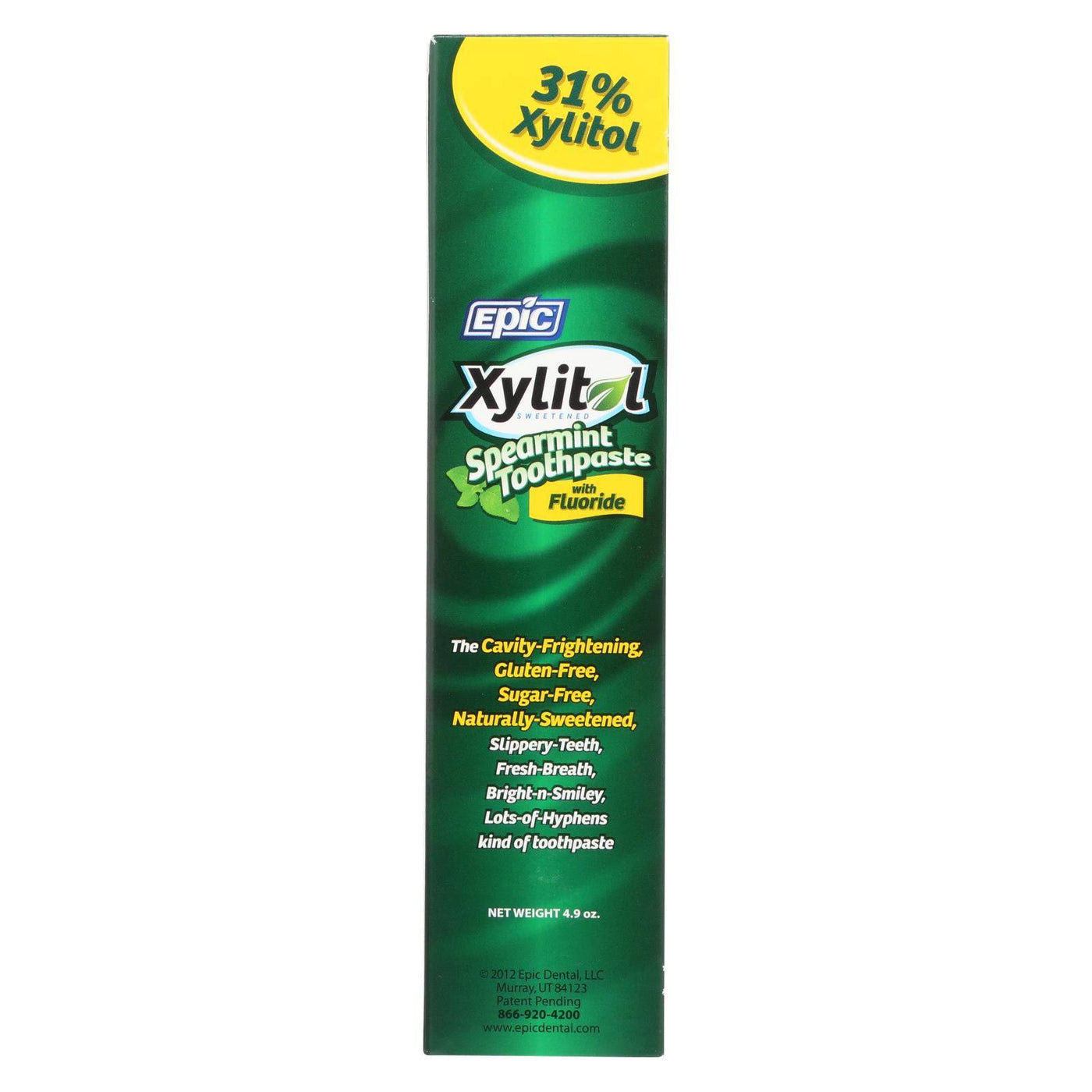 Buy Epic Dental - Xylitol Toothpaste With Fluoride - Spearmint - 4.9 Oz  at OnlyNaturals.us