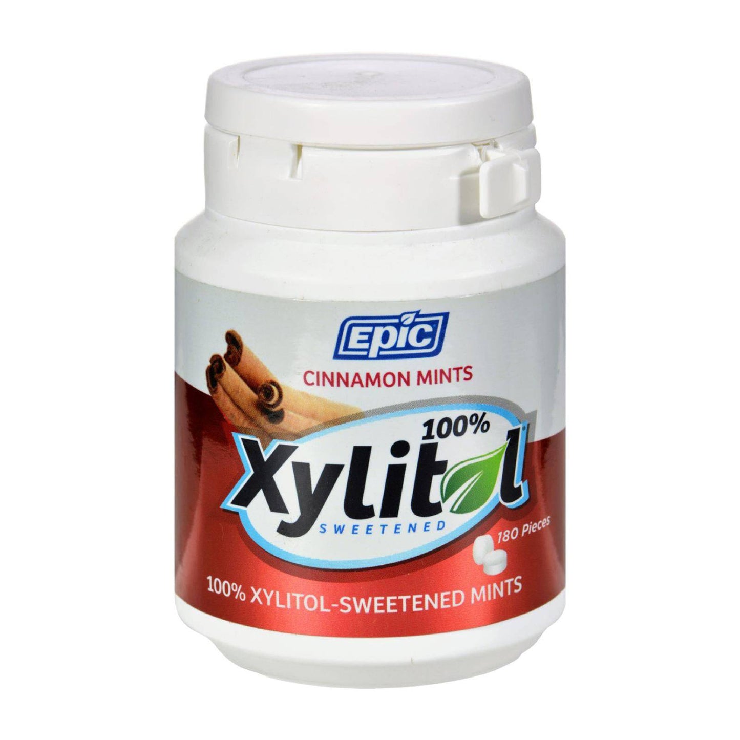 Buy Epic Dental - Xylitol Mints - Cinnamon Xylitol Bottle - 180 Ct  at OnlyNaturals.us