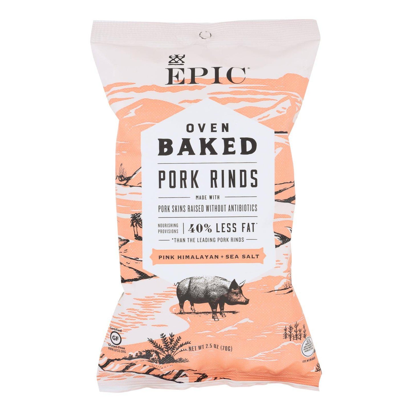 Epic Oven Baked Pork Rinds  - Case Of 12 - 2.5 Oz | OnlyNaturals.us