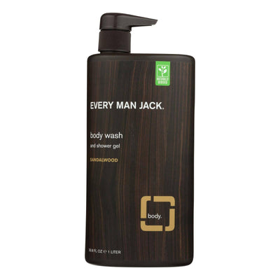 Every Man Jack Body Wash Sandalwood Body Wash - Case Of 33.8 - 33.8 Fl Oz. | OnlyNaturals.us