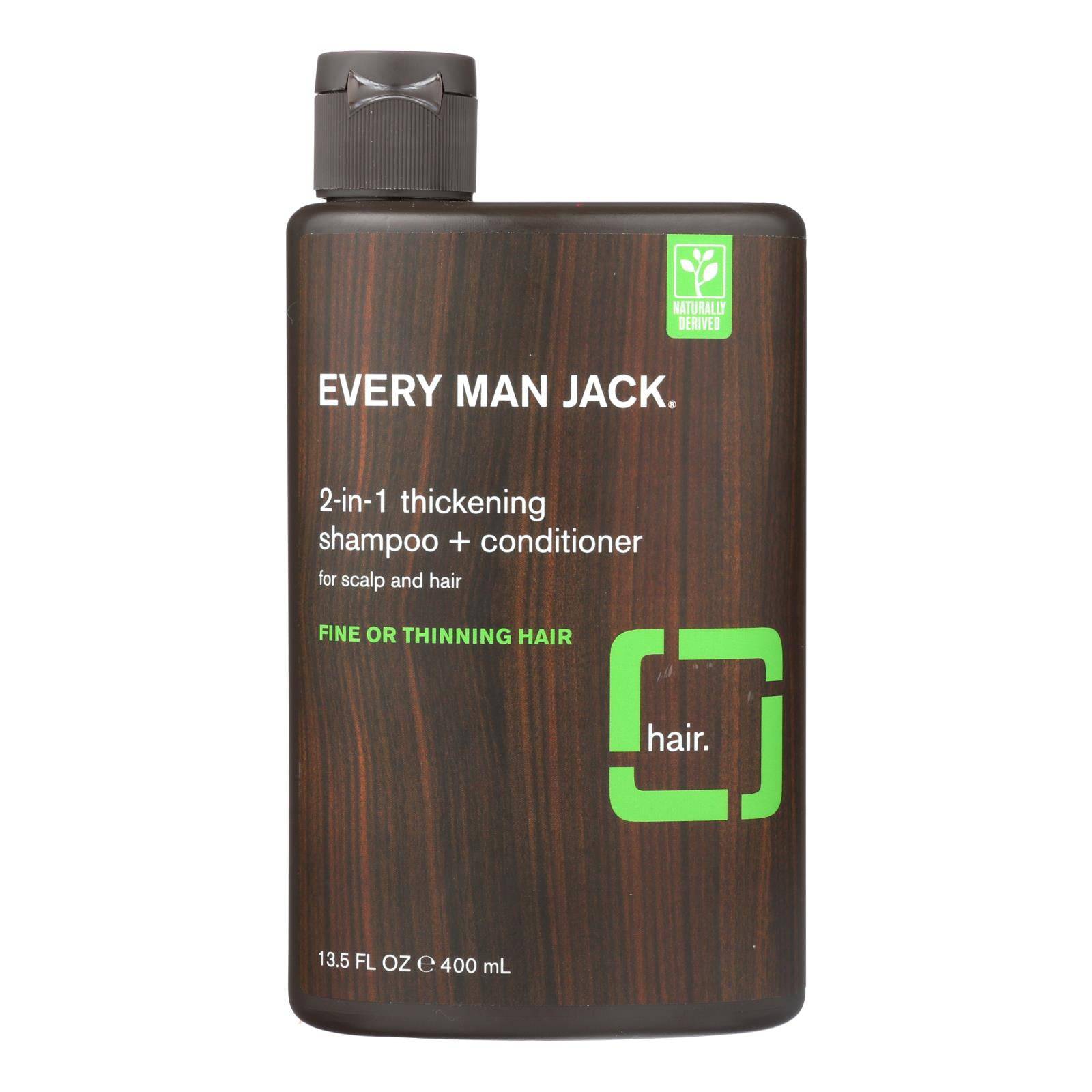 Buy Every Man Jack 2 In 1 Shampoo Plus Conditioner - Thickening - Scalp And Hair - Fine Or Thinning Hair - 13.5 Oz  at OnlyNaturals.us