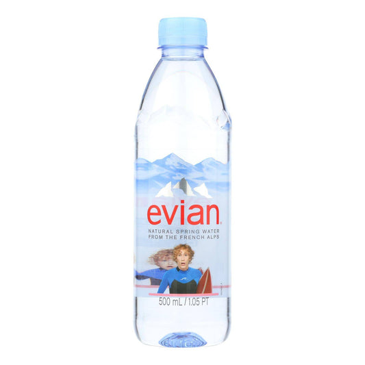 Evians Spring Water Spring Water Plastic - Water - Case Of 24 - 500 Ml | OnlyNaturals.us