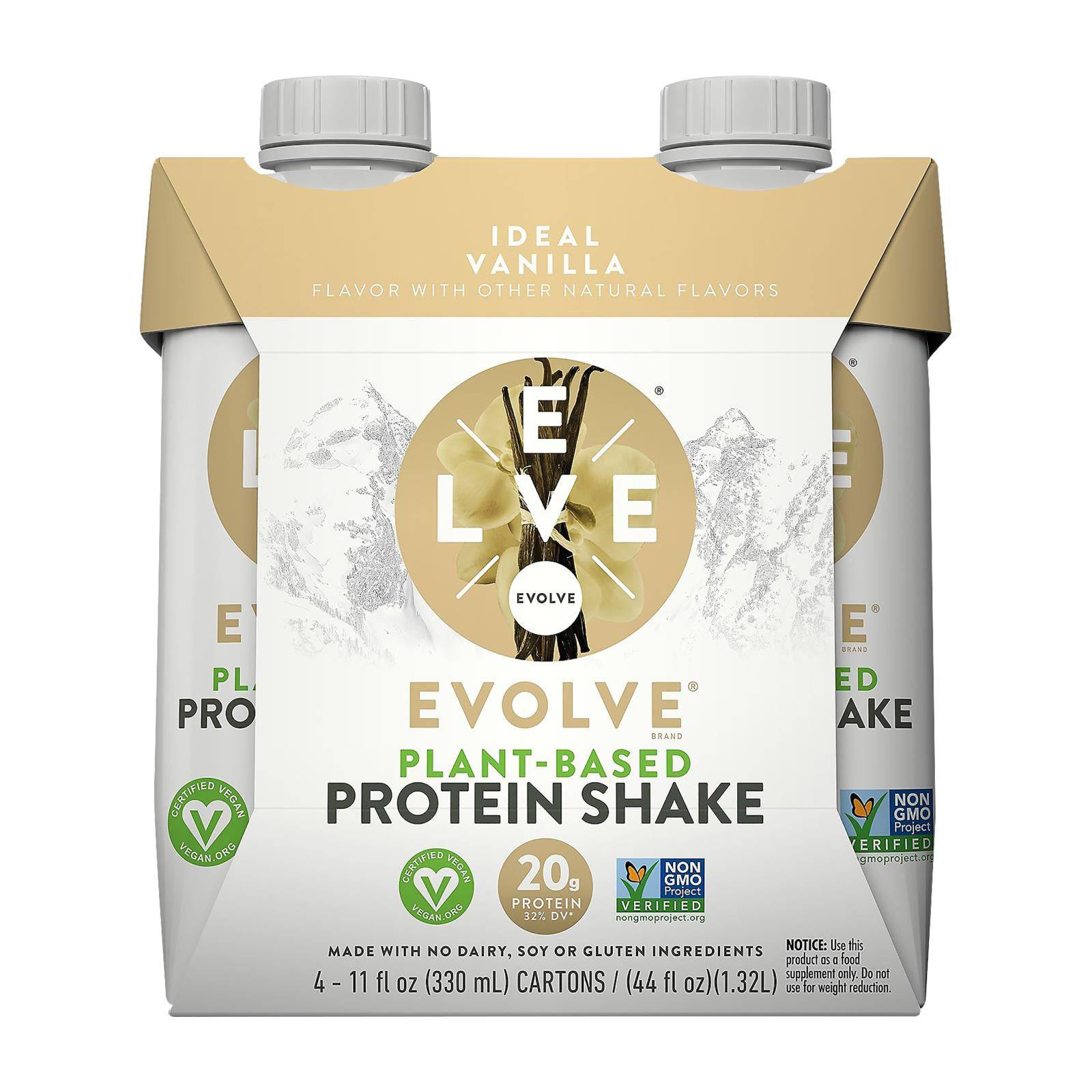 Evolve Ideal Vanilla Protein Shakes  - Case Of 3 - 4-11 Oz | OnlyNaturals.us