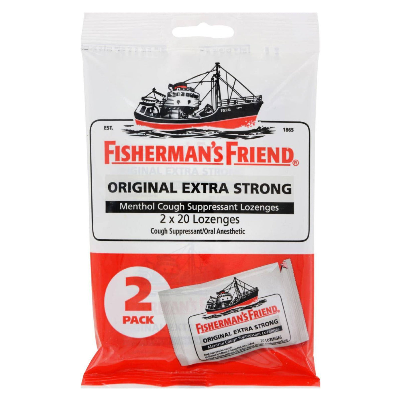 Buy Fisherman's Friend Lozenges - Original Extra Strong - Dsp - 40 Ct - 1 Case  at OnlyNaturals.us