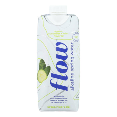Flow - Sprg Water Alka Cuc Mint - Case Of 12 - 500 Ml | OnlyNaturals.us
