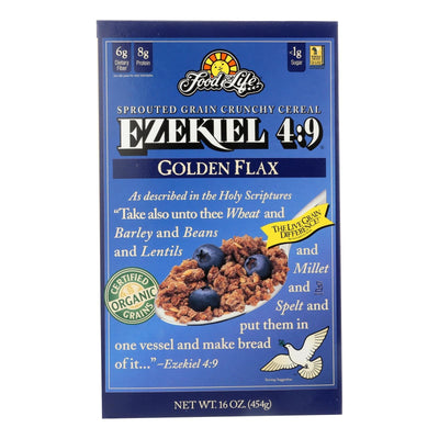 Food For Life Baking Co. Cereal - Organic - Ezekiel 4-9 - Sprouted Whole Grain - Golden Flax - 16 Oz - Case Of 6 | OnlyNaturals.us