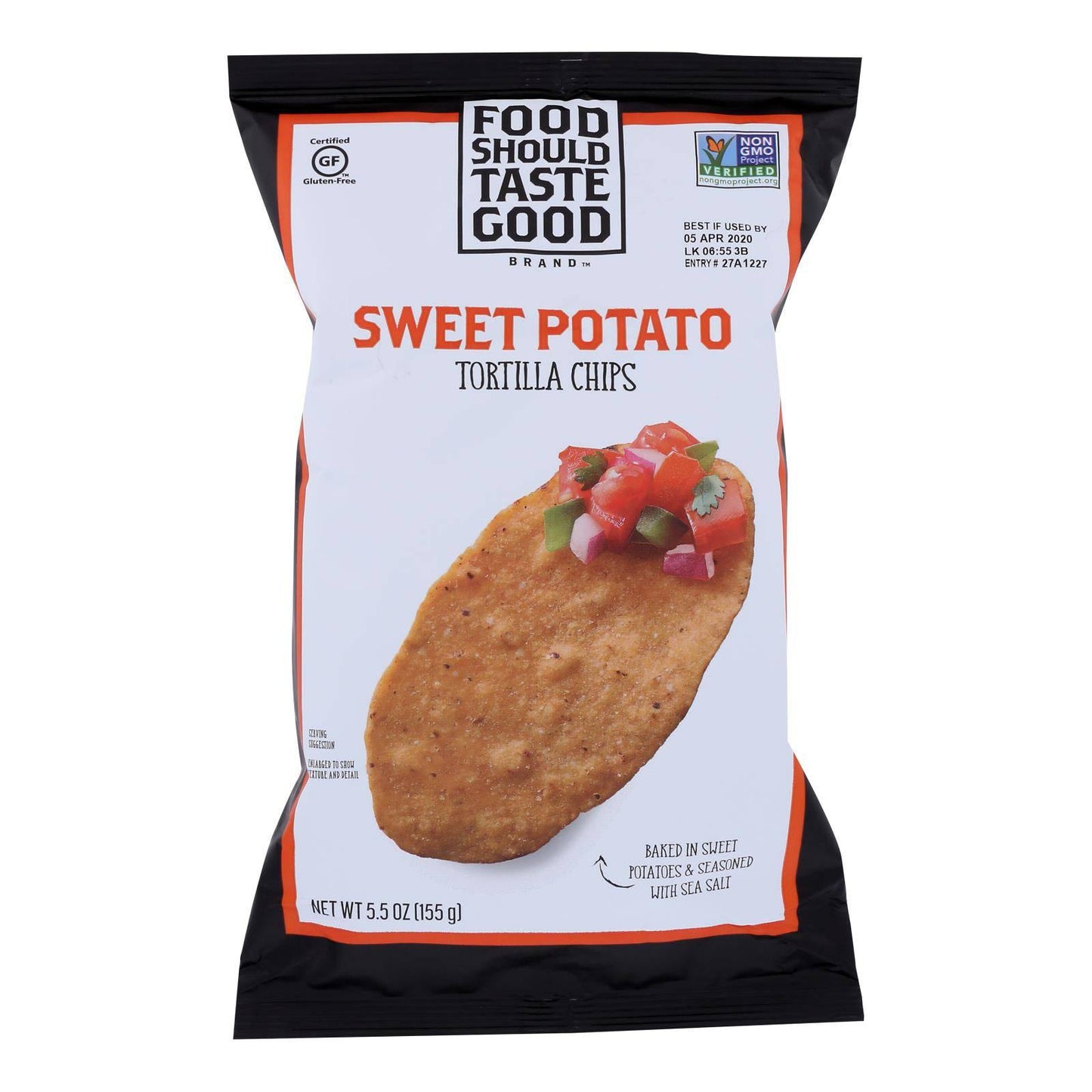 Buy Food Should Taste Good Sweet Potato Tortilla Chips - Sweet Potato - Case Of 12 - 5.5 Oz.  at OnlyNaturals.us