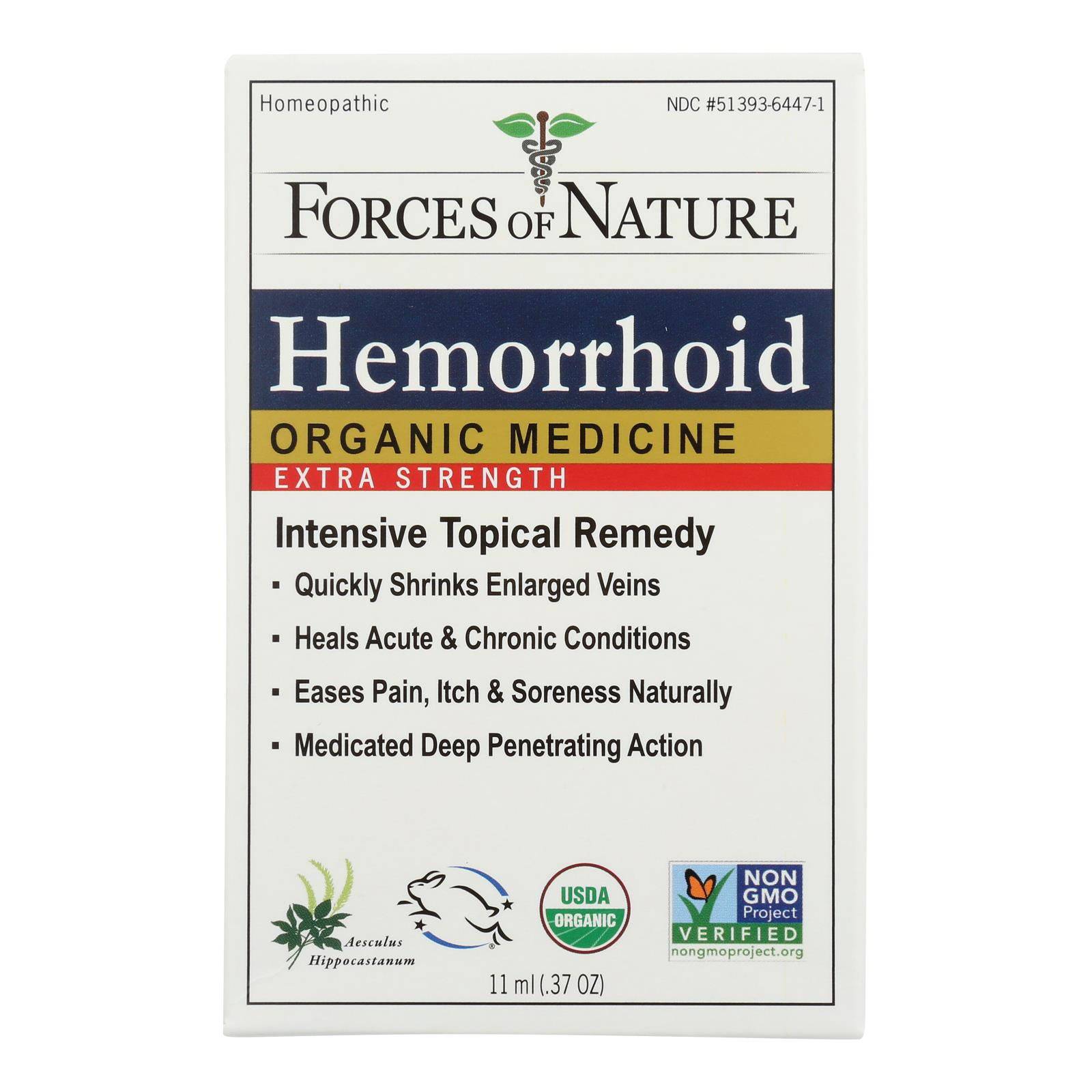 Forces Of Nature - Organic Hemorrhoid Control - Extra Strength - 11 Ml | OnlyNaturals.us