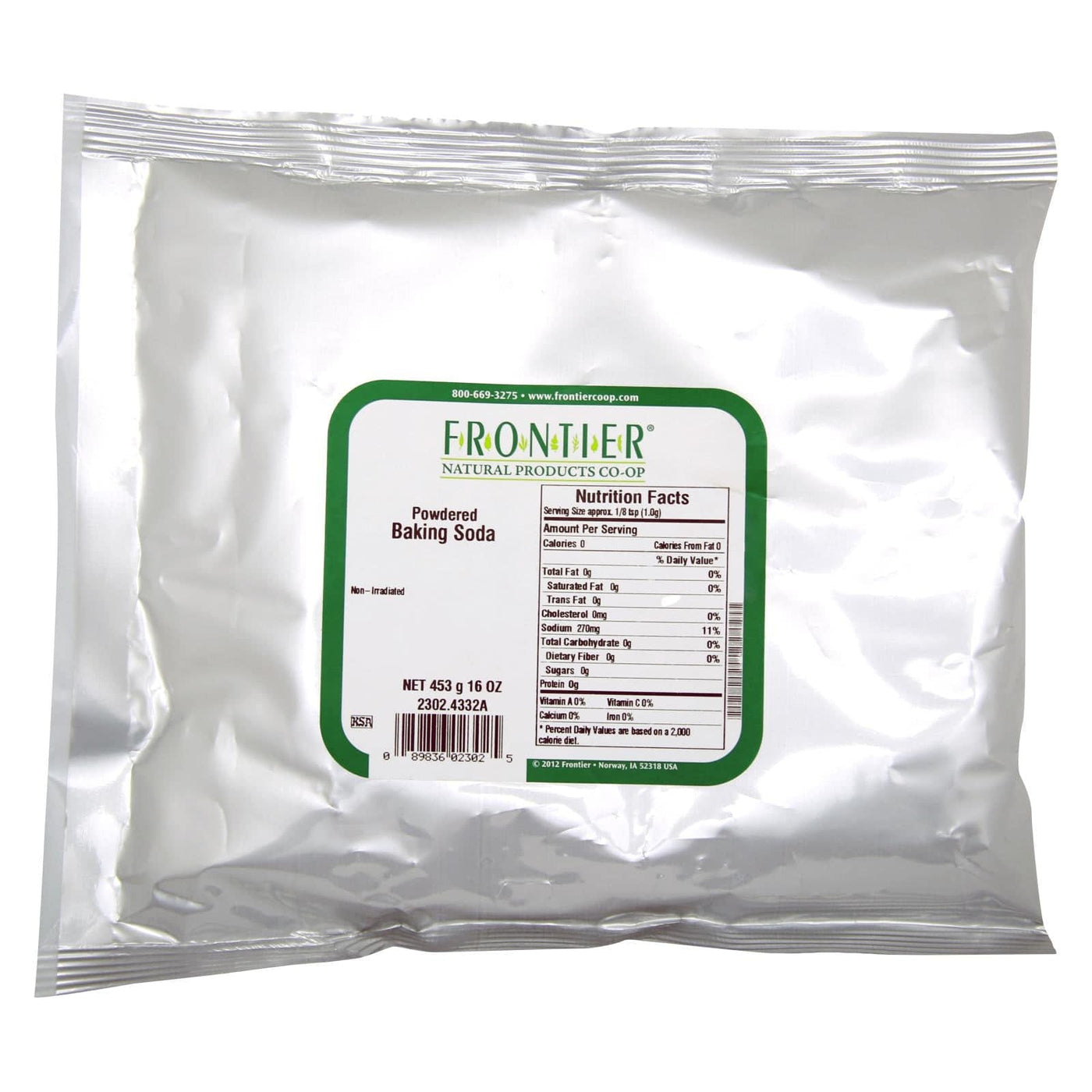 Frontier Herb Baking Soda Powder - Single Bulk Item - 1lb | OnlyNaturals.us