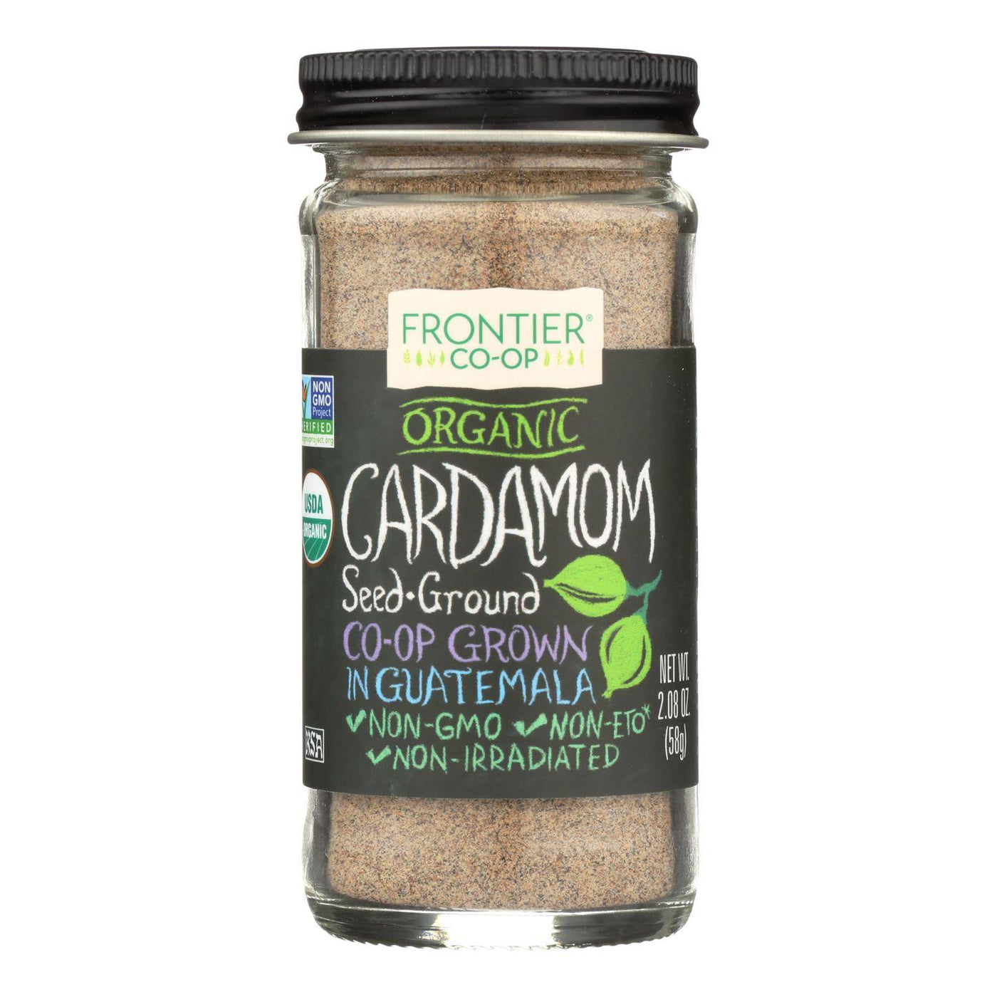 Frontier Herb Cardamom Seed - Organic - Ground - Decorticated - No Pods - 2.08 Oz | OnlyNaturals.us