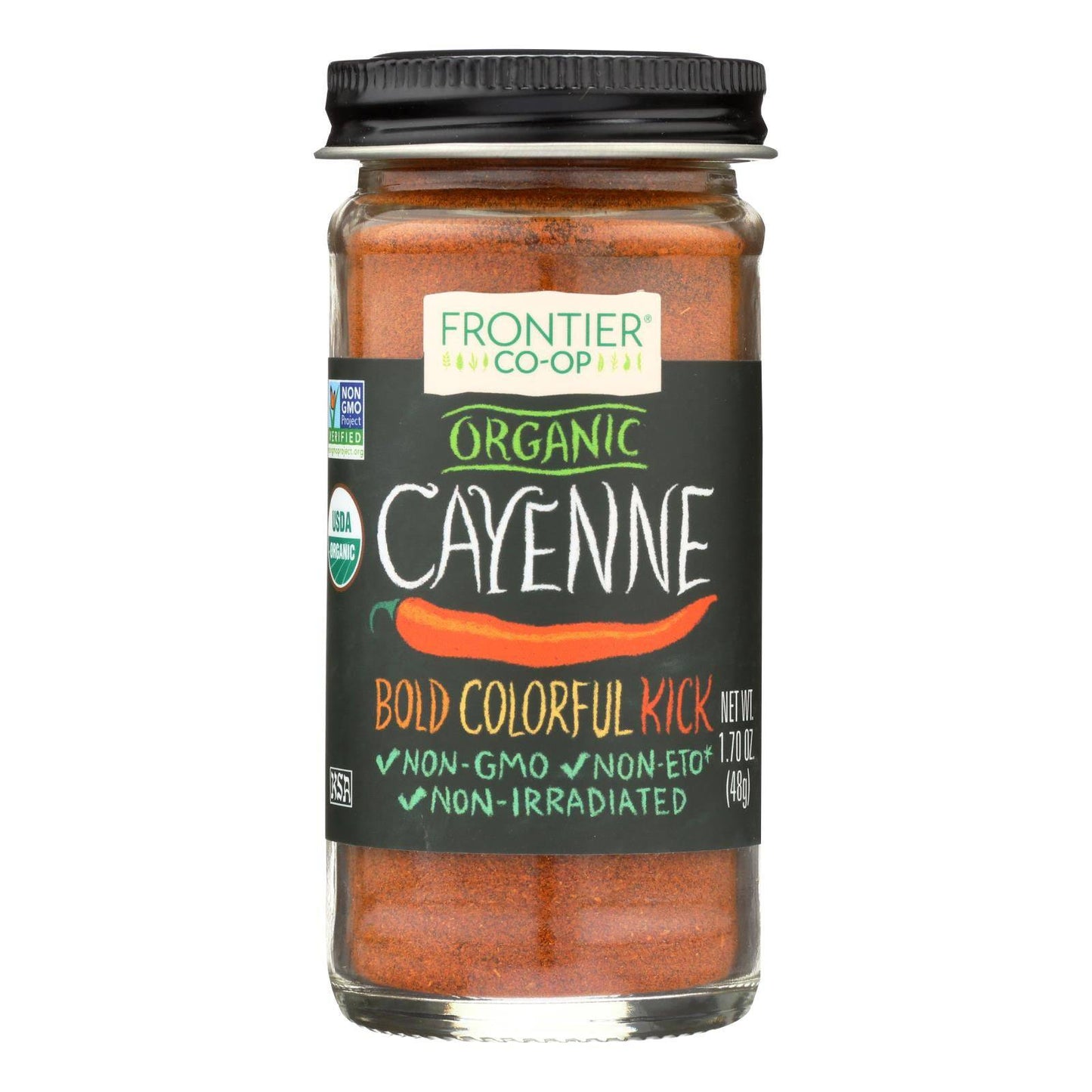 Frontier Herb Cayenne - Organic - Ground - 30000 Hu - 1.7 Oz | OnlyNaturals.us