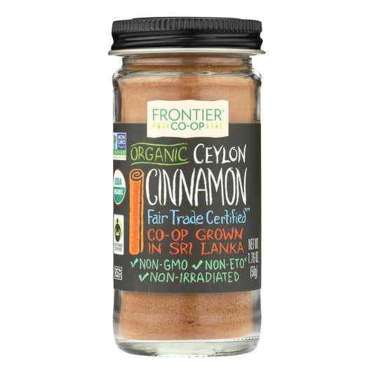 Frontier Herb Cinnamon - Organic - Fair Trade Certified - Ground - Ceylon - 1.76 Oz | OnlyNaturals.us