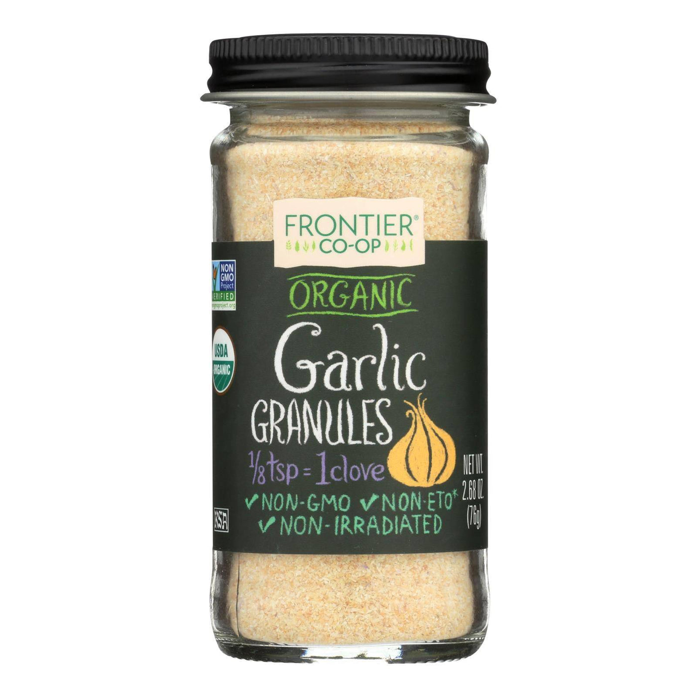 Frontier Herb Garlic - Organic - Granules - 2.70 Oz | OnlyNaturals.us
