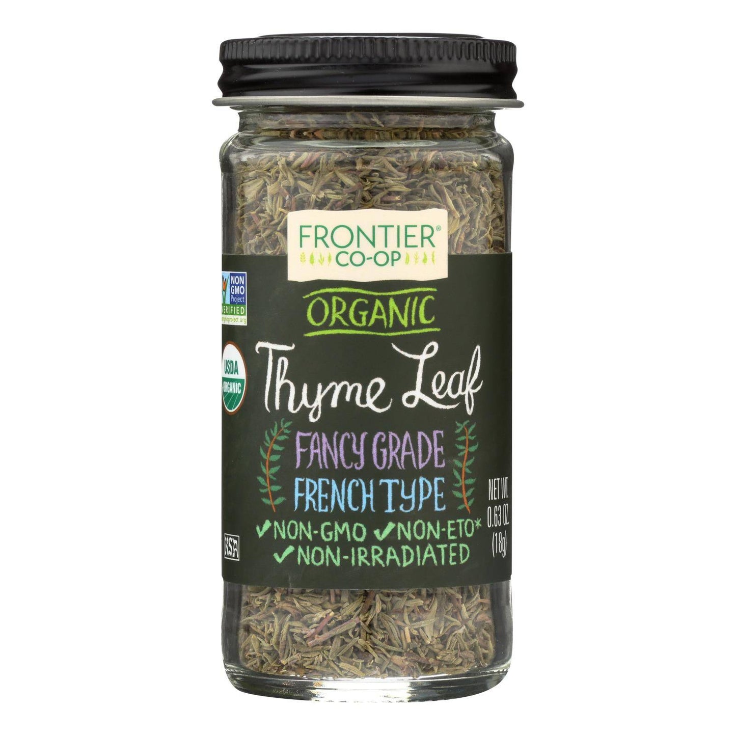 Frontier Herb Thyme Leaf - Organic - Whole - .8 Oz | OnlyNaturals.us