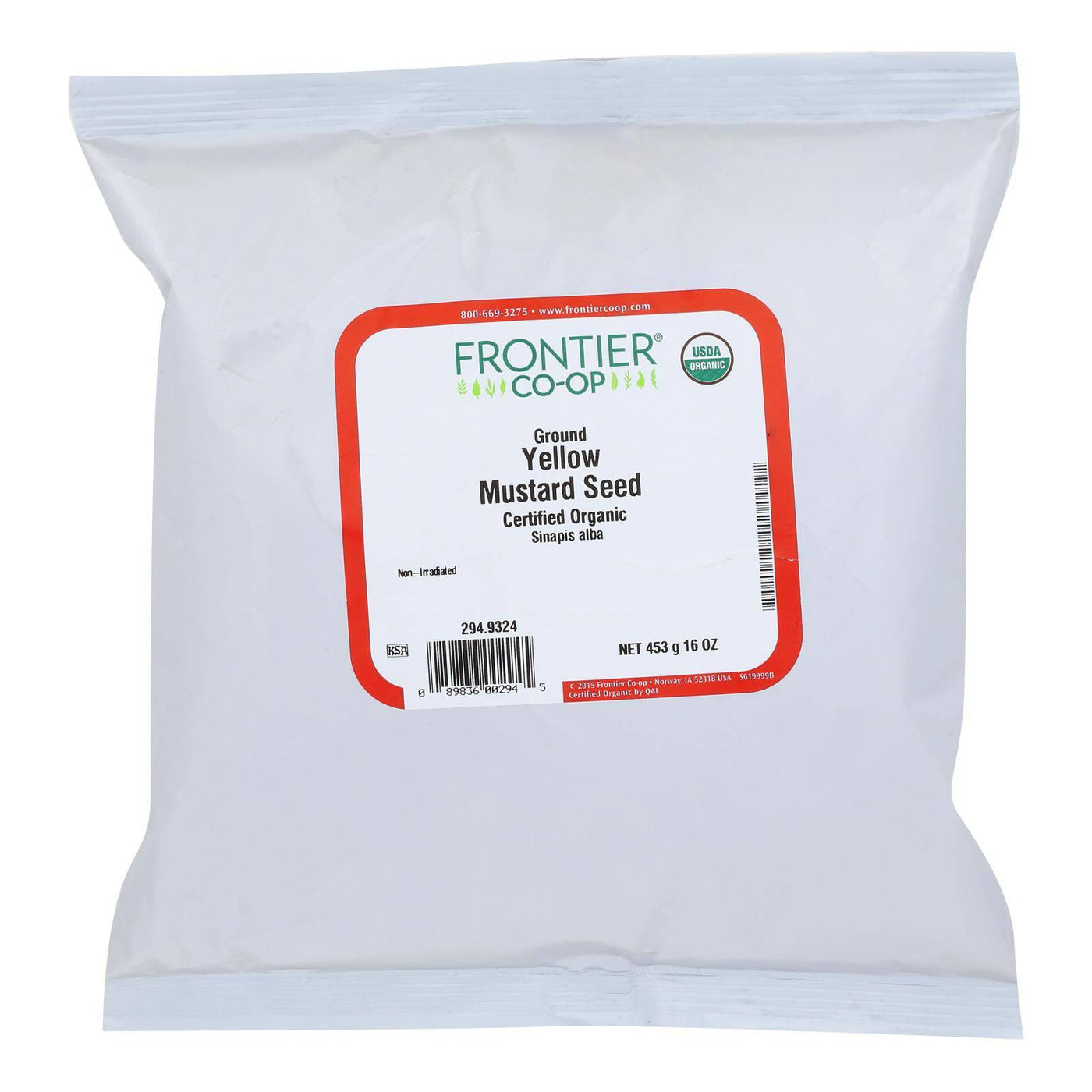 Frontier Herb Mustard Seed Organic Powder Yellow Ground - Single Bulk Item - 1lb | OnlyNaturals.us