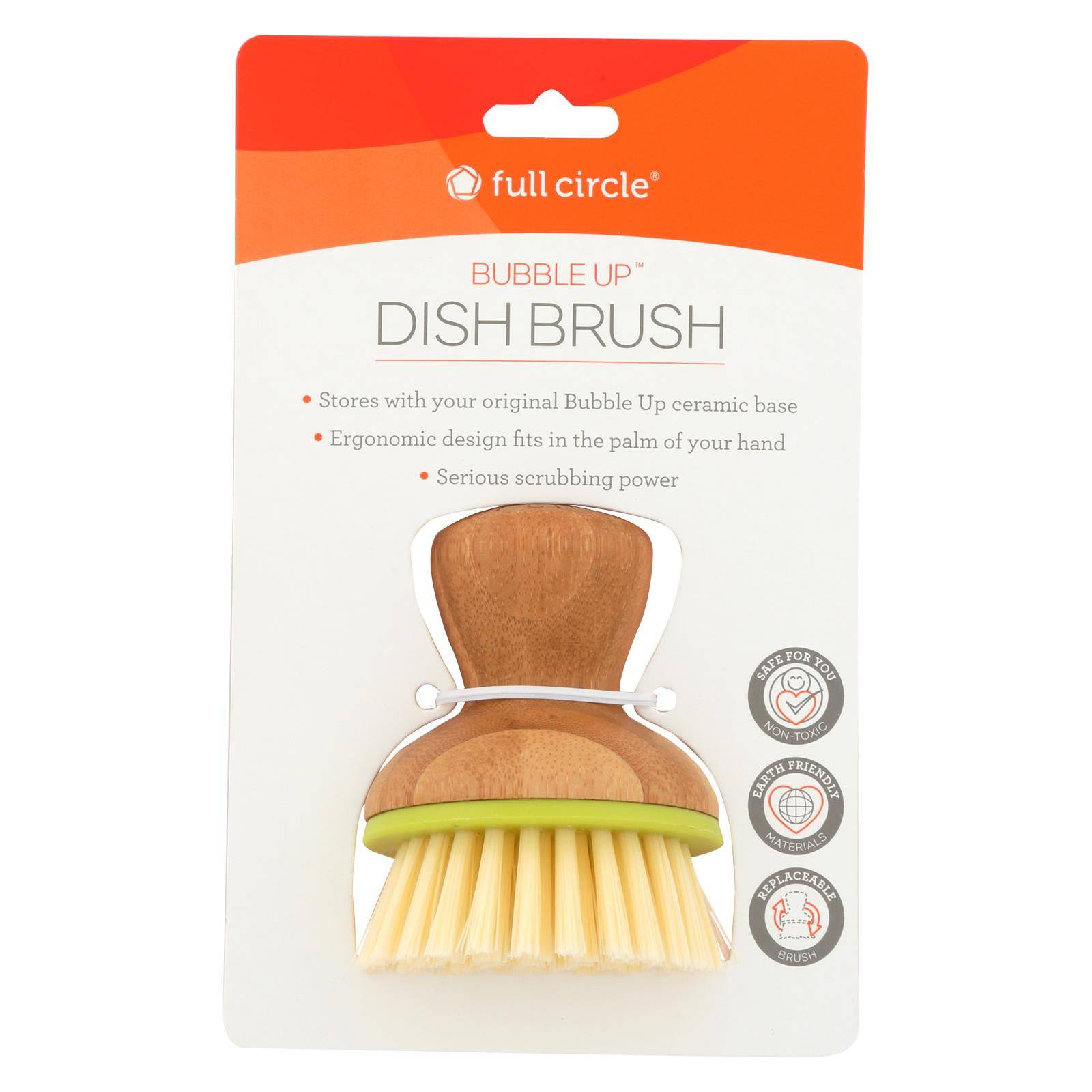 Full Circle Home Replacement Brush - Bubble Up Green - 6 Ct | OnlyNaturals.us