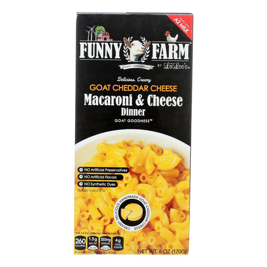 Funny Farm By La Loo's Goat Cheddar Cheese Macaroni & Cheese Dinner  - Case Of 8 - 6 Oz | OnlyNaturals.us