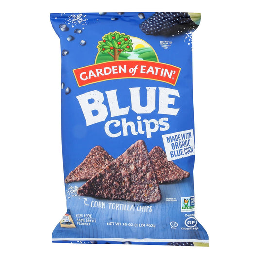 Garden Of Eatin' Blue Corn Tortilla Chips - Blue Corn - Case Of 12 - 16 Oz. | OnlyNaturals.us