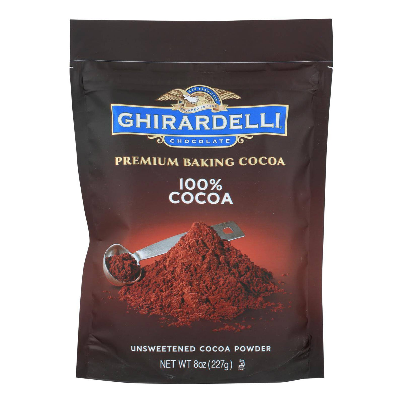 Ghirardelli Baking Cocoa - Premium - 100 Percent Unsweetened - 8 Oz - Case Of 6 | OnlyNaturals.us