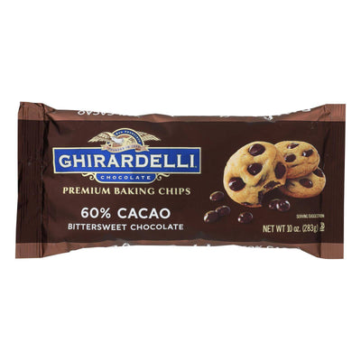 Ghirardelli Cacao Bittersweet - Chocolate Baking Chips - Case Of 12 - 10 Oz. | OnlyNaturals.us