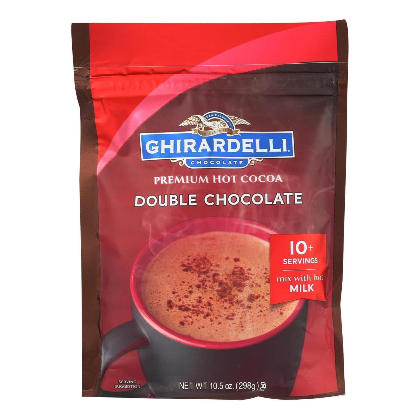 Ghirardelli Hot Cocoa - Premium - Double Chocolate - 10.5 Oz - Case Of 6 | OnlyNaturals.us