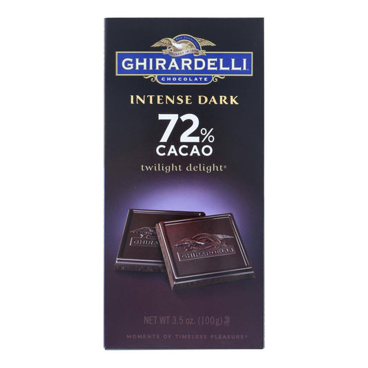 Buy Ghirardelli Intense Dark 72% Cacao Twilight Delight Chocolate Bars  - Case Of 12 - 3.5 Oz  at OnlyNaturals.us