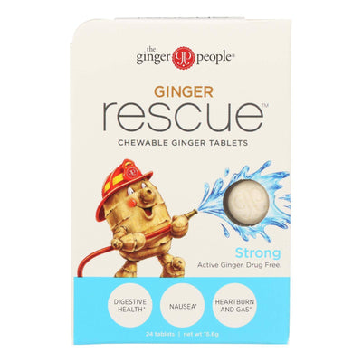 Ginger People Ginger Rescue - Strong - 24 Chewable Tablets - Case Of 10 | OnlyNaturals.us
