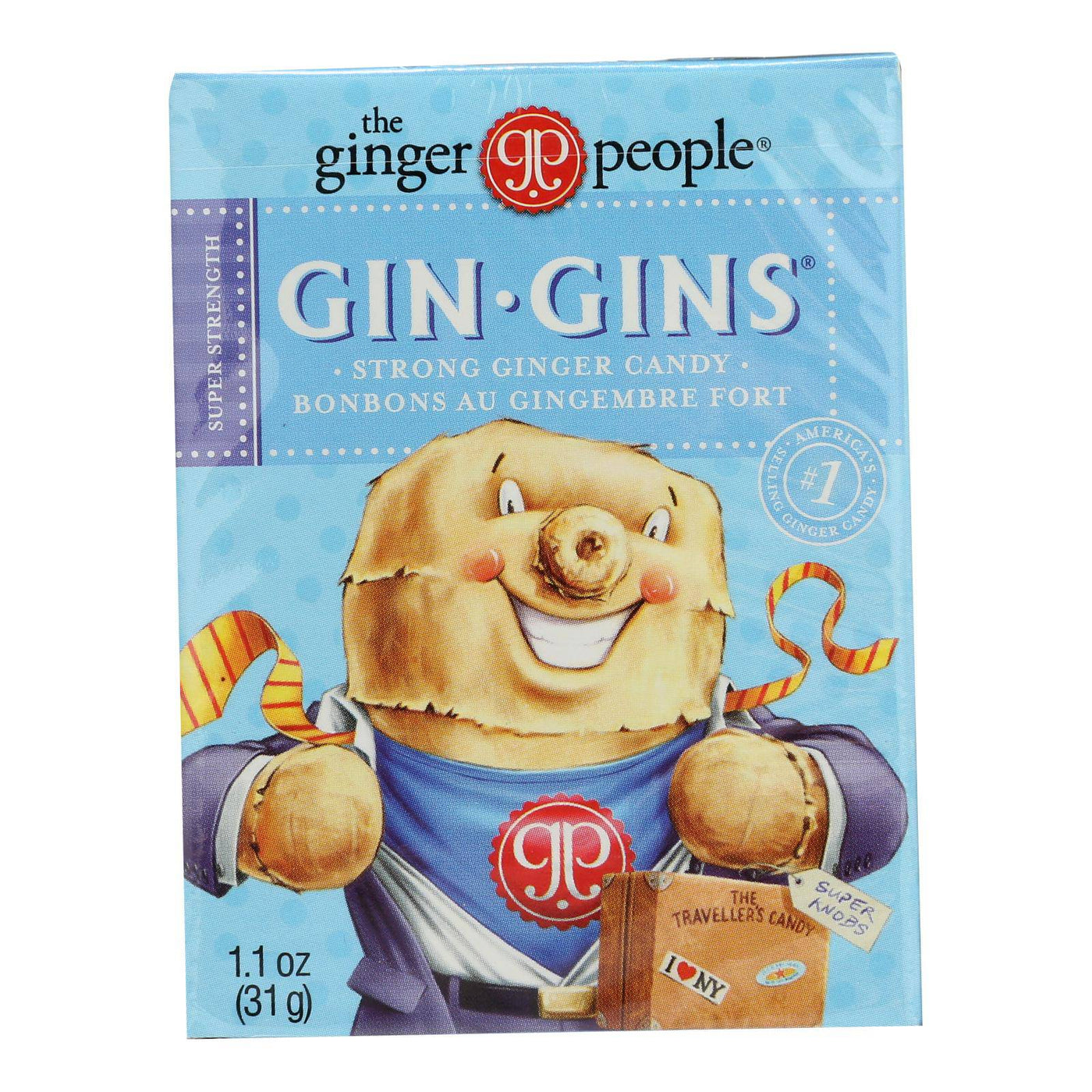 Ginger People Gingins Super Boost Candy - Case Of 24 - 1.1 Oz | OnlyNaturals.us