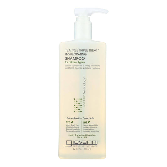 Giovanni Hair Care Products - Shampoo Tea Tree Invigorating - 24 Fz | OnlyNaturals.us