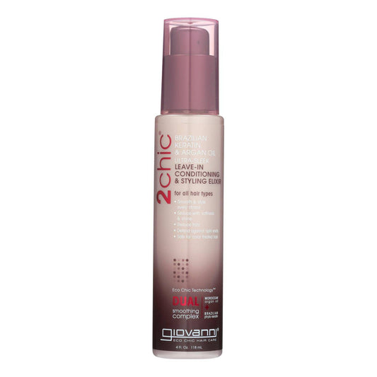 Giovanni 2chic Ultra-sleek Leave-in Conditioning And Styling Elixir With Brazilian Keratin And Argan Oil - 4 Fl Oz | OnlyNaturals.us