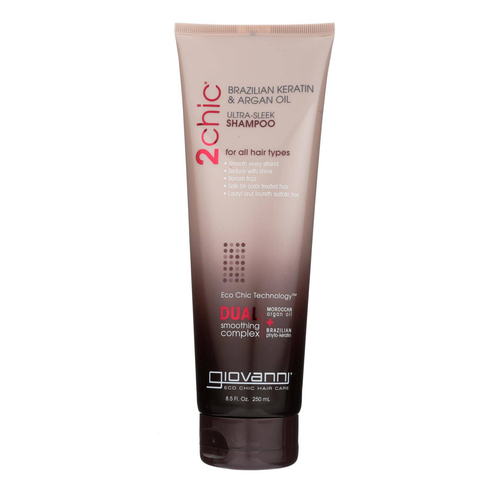 Giovanni 2chic Ultra-sleek Shampoo With Brazilian Keratin And Argan Oil - 8.5 Fl Oz | OnlyNaturals.us